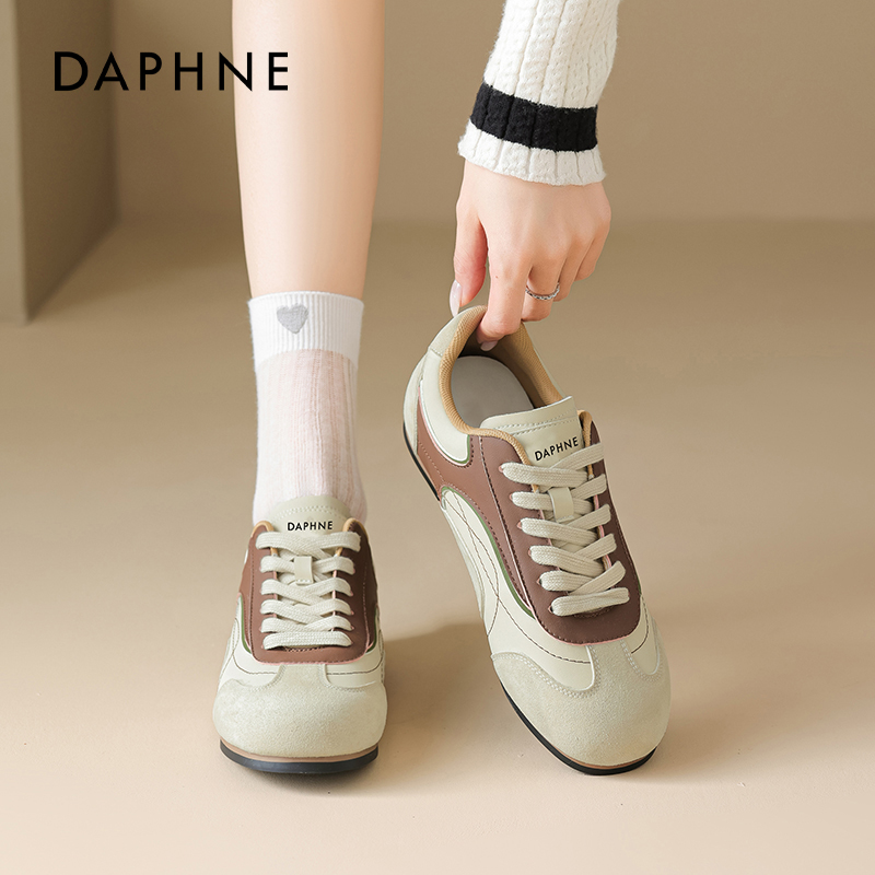 达芙妮平底经典黄色德训鞋子女款夏季2025新款休闲女鞋薄款运动鞋 - 图1