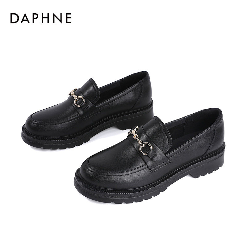 达芙妮厚底乐福鞋女2025秋季新款女鞋一脚蹬JK单鞋女增高皮鞋子女,淘宝优惠券,粉丝福利购,淘宝优惠卷