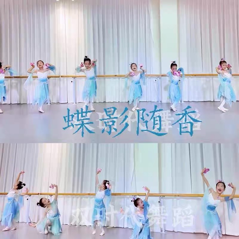 蝶影随香儿童古典舞蹈演出服中国风女夏荷风舞舞台表演服蝴蝶道具,淘宝优惠券,粉丝福利购,淘宝优惠卷