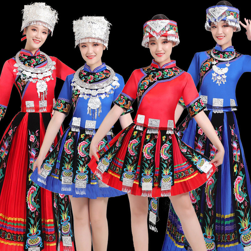 少数民族服装女装56个彝族女舞蹈服 肯莎凯民族服装/舞台装