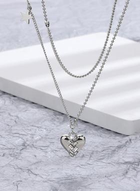 Double-layer Love Necklace tendy Internet Celebrity Neck Cha