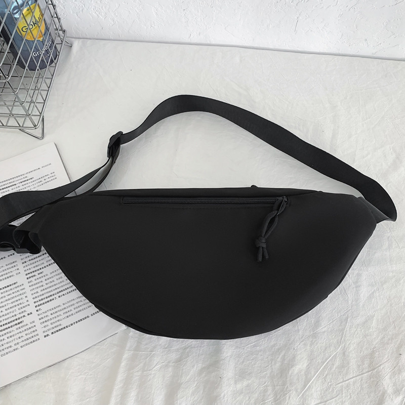Large-capacity crossbody cycling chest bag for women 2026 new waist bag women's shoulder bag men's sports trendy brand simple solid color