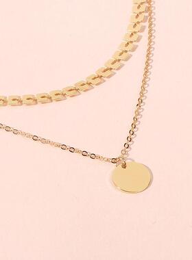 Accessories Fashion Light Luxury Collarbone Chain Round Bran