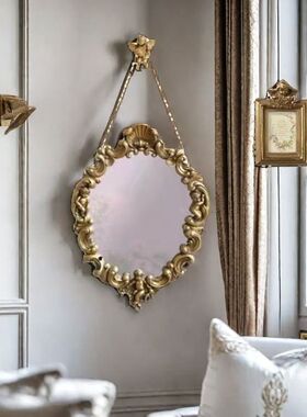 树脂复古雕刻相框镜框画框客厅家居装饰椭圆创意礼品欧式摆件