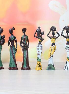 异国风情娃娃三件套树脂工艺品创意家居新房摆件
