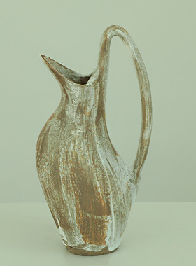 侘寂复古陶瓷壶摆件酒店售楼处样板房客厅餐厅软装创意花瓶