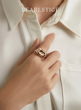 曙光系列HOPE双环戒指