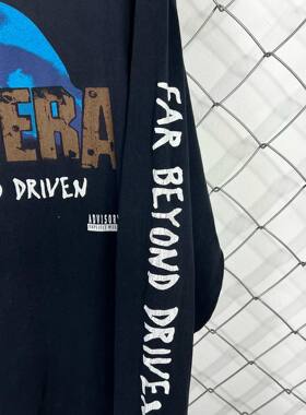 罕见水洗重磅破坏tee！Pantera1994专辑Far Beyond Driven长袖T恤