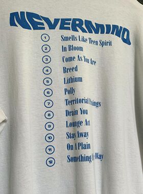 嘻哈rapper穿搭涅槃乐队NIRVANA 科特柯本重磅长袖T恤高街宽松tee