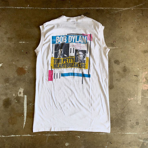 Bob Dylan迪伦Tom Petty Tour Band Rock Vintage背心简约砍袖T恤 - 图2