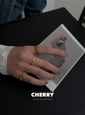 时尚树脂醋酸组合套装戒指