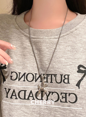 王嘉尔同款气球狗钛钢项链女