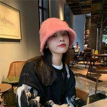Day Series Retro 100 hitch Hooded Rabbit Fur Bucket Hat Children Han Edition Autumn Winter Warm Fisherman Basin Hat