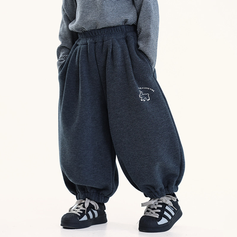 积木城堡男童加绒裤子2025冬季新款儿童一体绒休闲裤中小童卫裤厚,淘宝优惠券,粉丝福利购,淘宝优惠卷