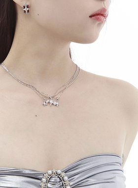 140AM宝石多层次叠戴锁骨链