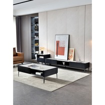 Rock plate TV cabinet Tea Table Combinations Modern Minimalist Style Light Extravaganza LIVING ROOM WITH EXTREMELY MINIMALIST TV ENCLOSURE