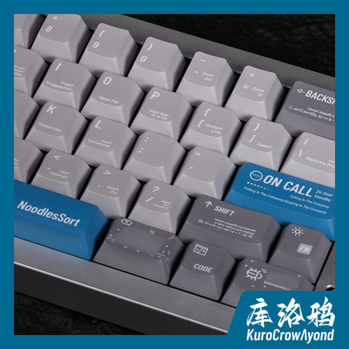 KCA库洛鸦灰色键帽程序员VSCODE键帽ROG夜魔wooting磁轴PBT键帽 - 图1