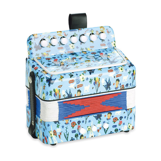 Acordeón francés vilac para niños, iluminación musical, mini instrumento musical, juguete de entrada, regalo para niño y niña de 3 años +