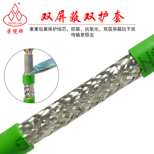 拖链屏蔽网线千兆超五类高柔性工业家用监控抗折网络线信号线室外 - 图0