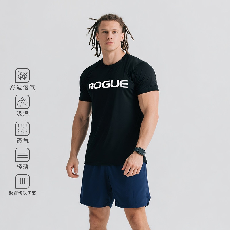 ROGUE男子综训短袖 CF运动速干深蹲跑步健身训练T恤,淘宝优惠券,粉丝福利购,淘宝优惠卷