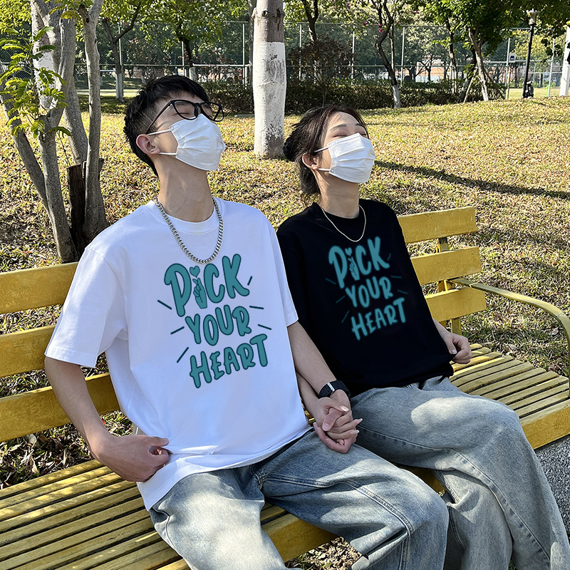 洛亞頓夏日甜酷10短袖T恤男女情侶裝學生oversize2023新款ins印花_洛亞頓旗艦店_男裝