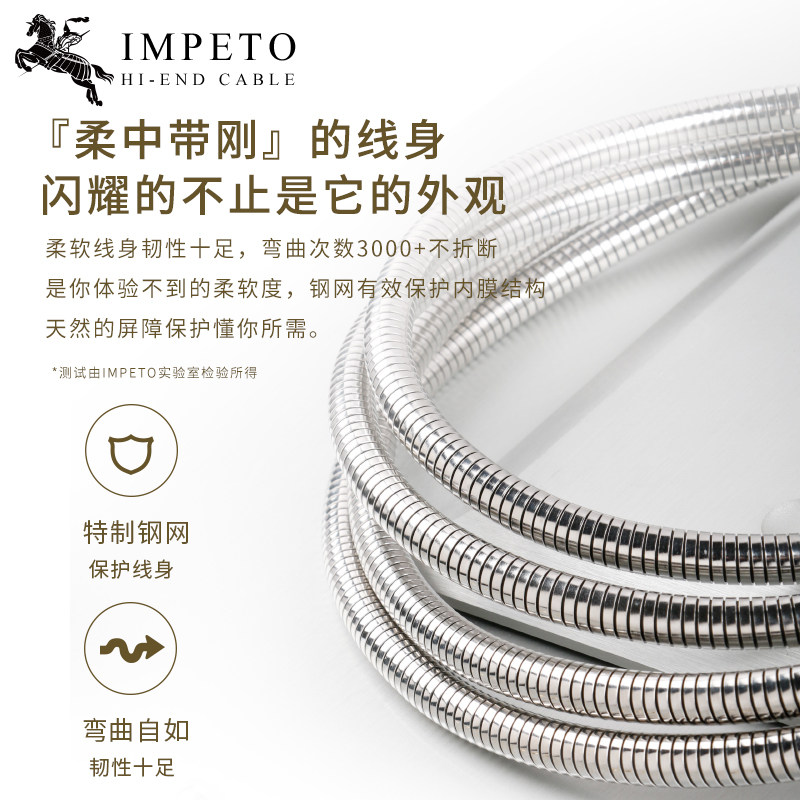 IMPETO罗马战神进口发烧级光纤音频线spdif方对方电视功放音响线