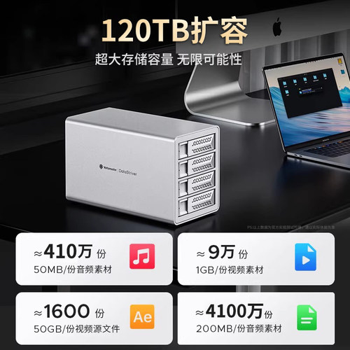 尤达大师硬盘柜SATA磁盘外接盒3.5寸机械阵列柜笼多盘位usb菊花链 - 图1