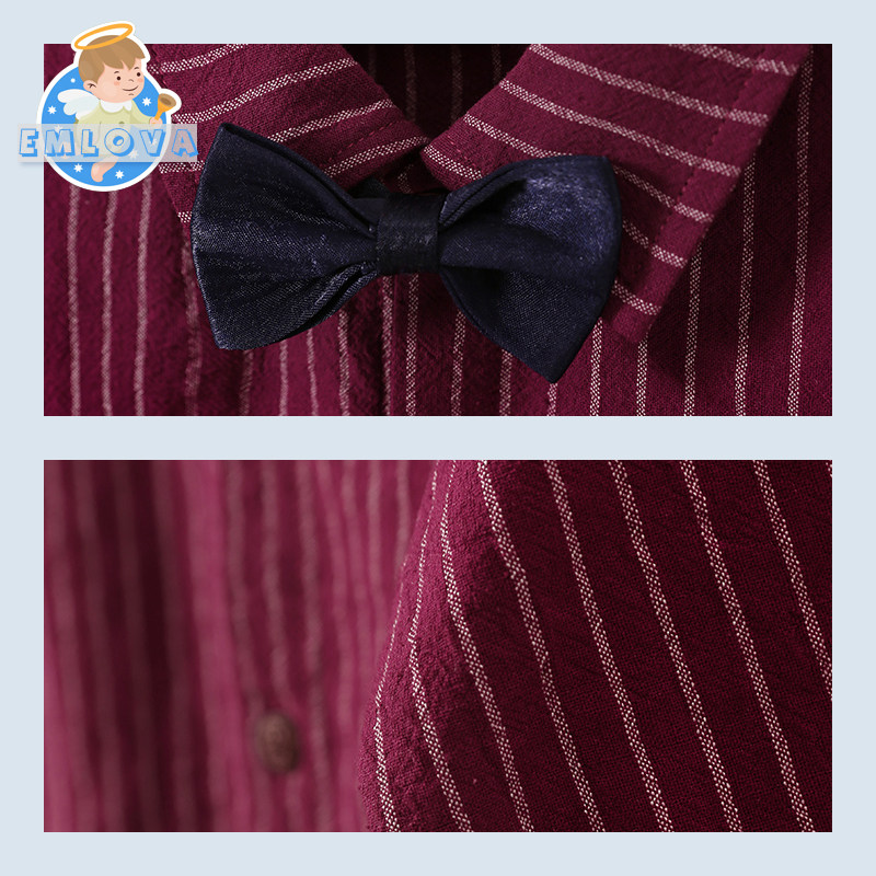 百天宝宝衣服男婴儿春秋红色连体衣 emlova连身衣/爬服/哈衣
