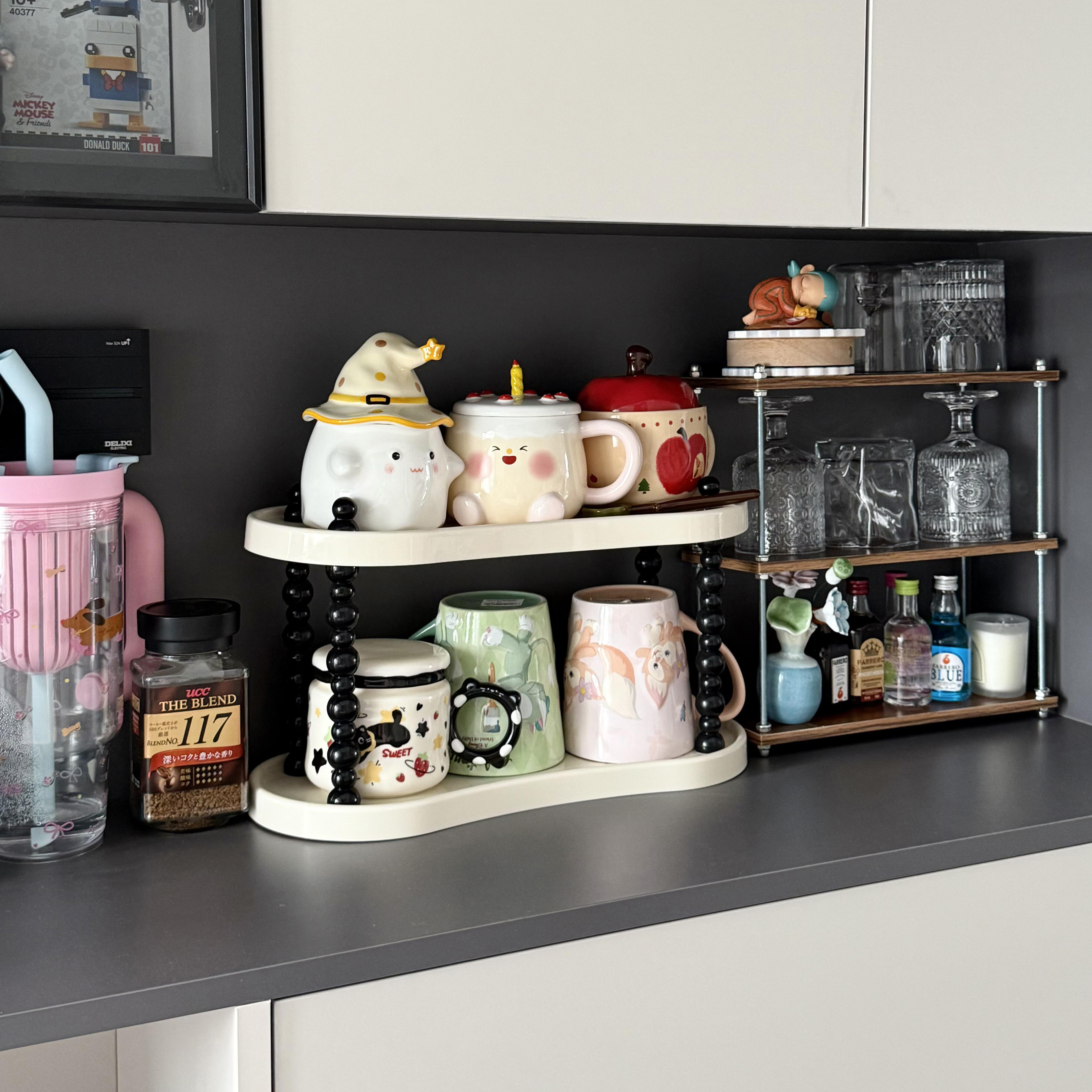 【新家的100个快递】桌面杯架柜家用高级感茶具餐边柜水杯收纳架,淘宝优惠券,粉丝福利购,淘宝优惠卷