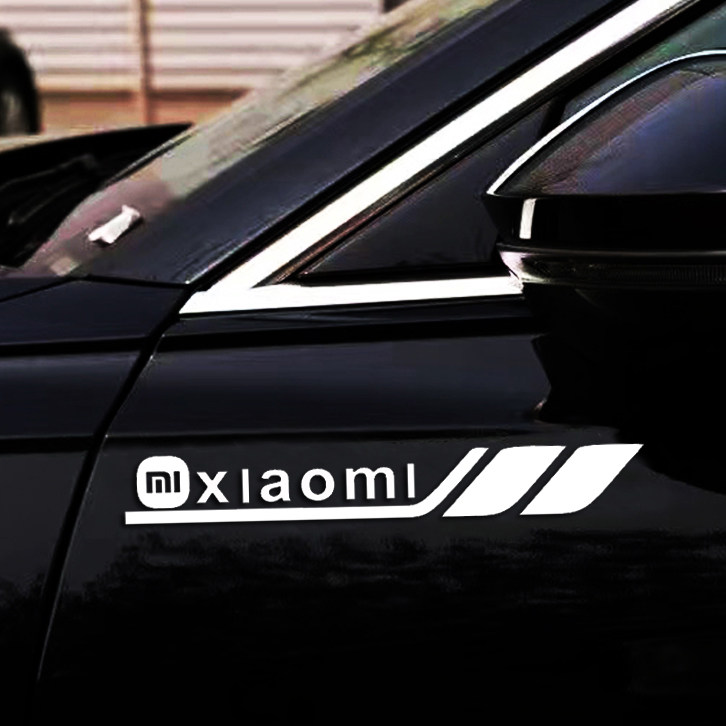 个性车门运动感车贴理想岚图深蓝宋秦车身遮划痕镭射反光汽车贴纸