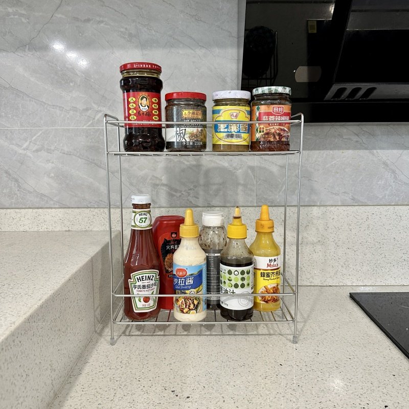 厨房调料品置物架佐料瓶油盐酱醋调味料罐收纳架多层多功能不锈钢,淘宝优惠券,粉丝福利购,淘宝优惠卷