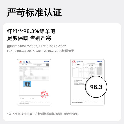 MISSION UV羊毛保暖手套男冬季针织加厚户外骑车骑行防寒触屏手套 - 图0