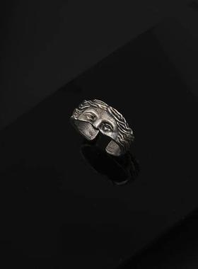 Retro Half Face Venus Ring For Men Women Greek Mythology Vin