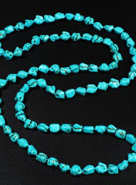 1.2 Meters Turquoise Long Necklace Design Ethnic Style Hand-