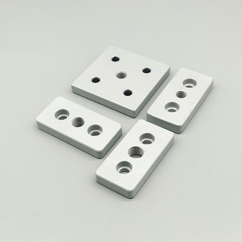 端面连接板工业铝型材4080/3060/6060/8080脚杯脚轮固定板固定件 - 图0