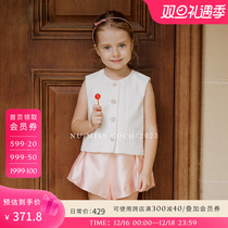 NU Nen Toddler Dress Fall Classic Texture Coarse Florian Blouse Style Small Savannah Waistcoat Vest Shorts Suit