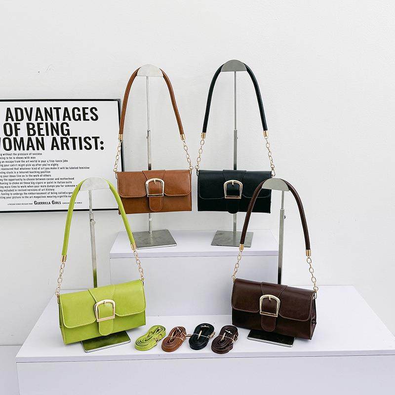 Stylish style latch vintage through crossbody shoulder bag - 图2