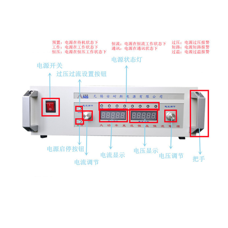 60W高压直流电源动车调试电源开关直流电源电解抛光整流器12V700A - 图2