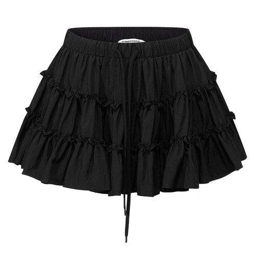 CLIMAX VISION轻盈饱满空气皱感/三层拼接大裙摆蓬蓬蛋糕裙短裙 - 图3