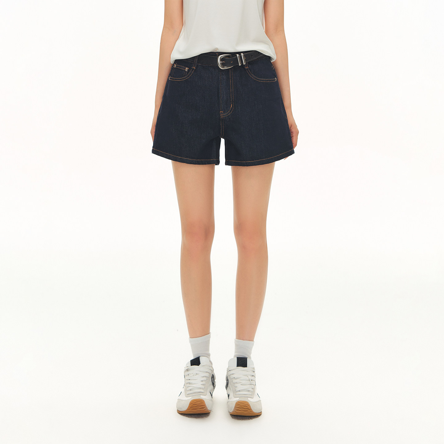 CLIMAX VISION莱赛尔复古蓝原牛百搭中高腰阔腿直筒牛仔短裤女款,淘宝优惠券,粉丝福利购,淘宝优惠卷