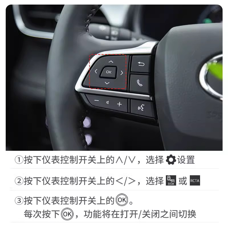 适用于全新荣放RAV4威兰达BSM并线辅助改装盲区监测变道辅助配件 - 图1