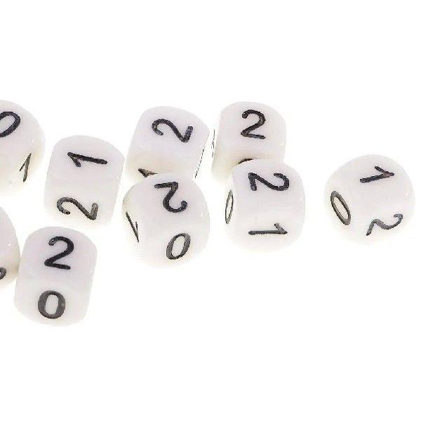 10Pcs 6-Sided D6 16mm Numerals 0 1 2 Dices Set for and - 图3