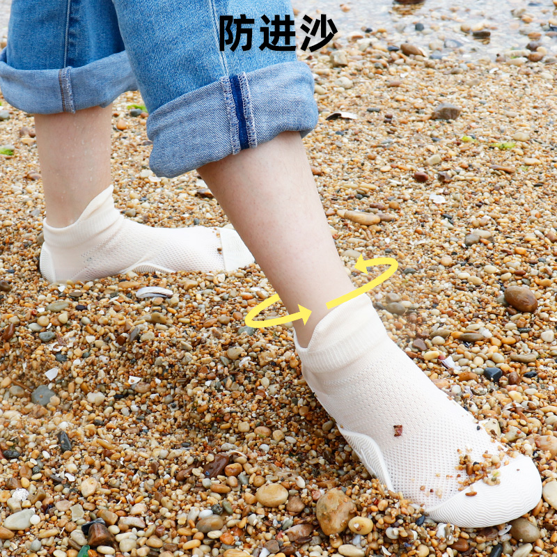 戈伦鲨3D透气浮潜涉水溯溪游泳漂流情侣软底防滑防割赤足沙滩鞋袜