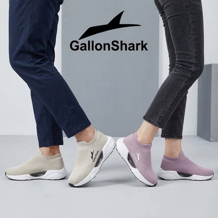 戈伦鲨轻奢舒肤鞋男鞋透气室内健身减震防滑跑步鞋女士休闲运动鞋