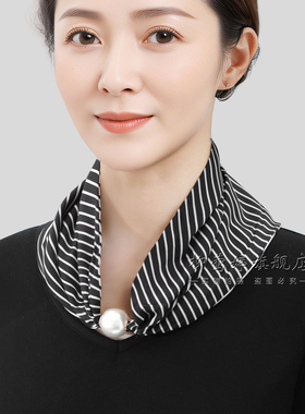 三角丝巾护颈装饰假领子