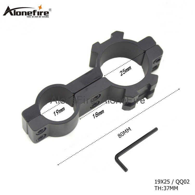 19 19 25mm rail clamp 8 Eight word pipe clamp transfer clamp fixed clamp double hole round pipe bracket flashlight light clamp