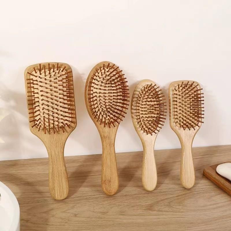 Premium Wooden Bamboo Hair Brush Improve Hair Growth Wood - 图0