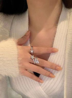 Ring female fashion personality light luxury niche exquisite