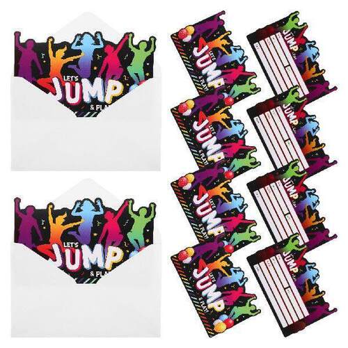 12 Sets Party Invitation Cards Birthday Invitations Jump - 图2