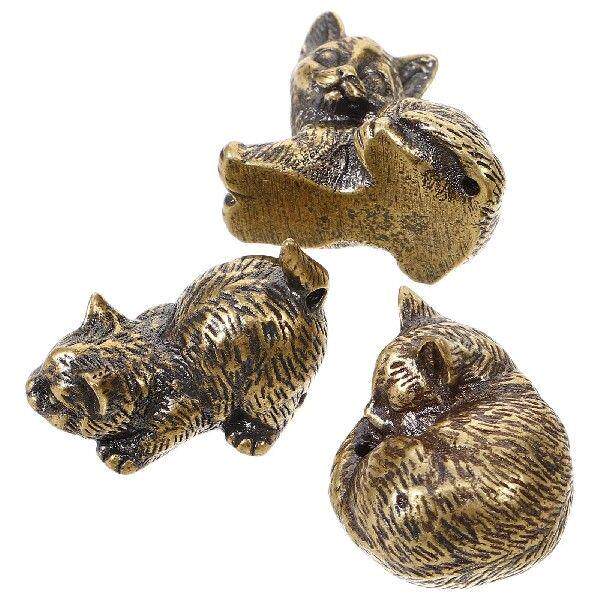 3 Pcs Brass Ornament Decorative Statue Sculpture Shape - 图3